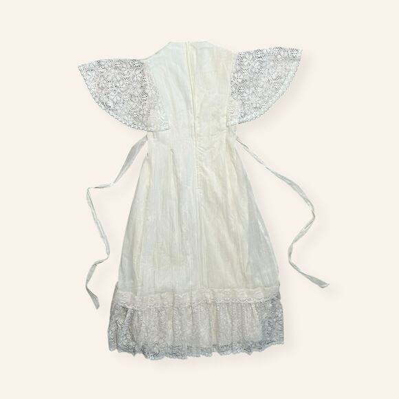 Empire waist cream colored mid-summer frock size 4 - Picture 8 of 8